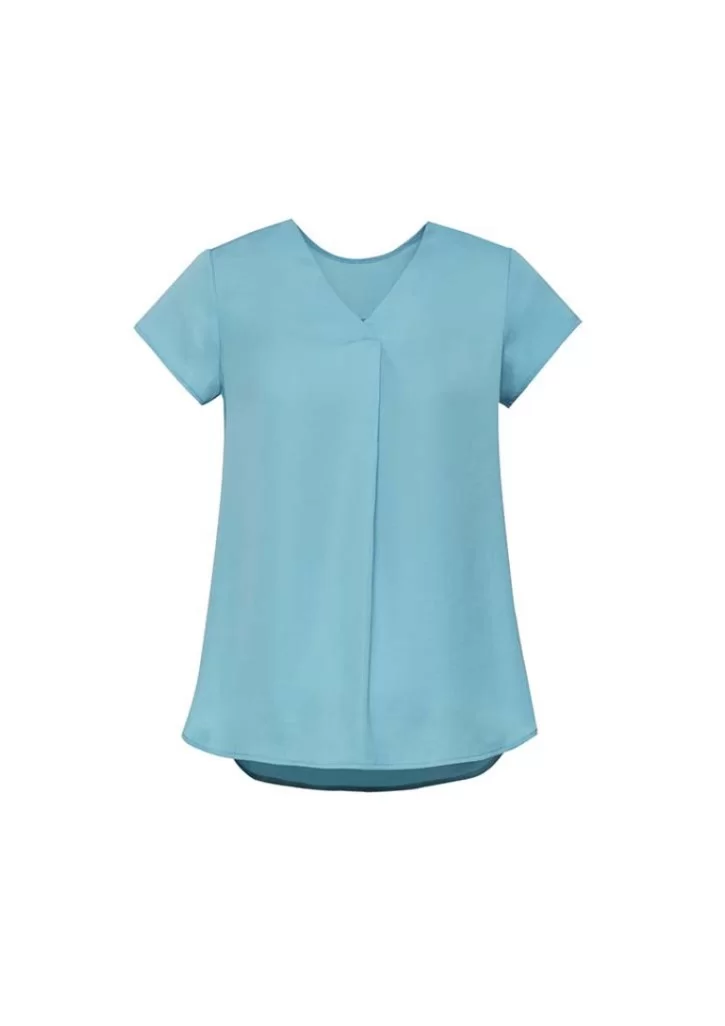 Womens Kayla V-Neck Pleat Blouse Womens Kayla V-Neck Pleat Blouse