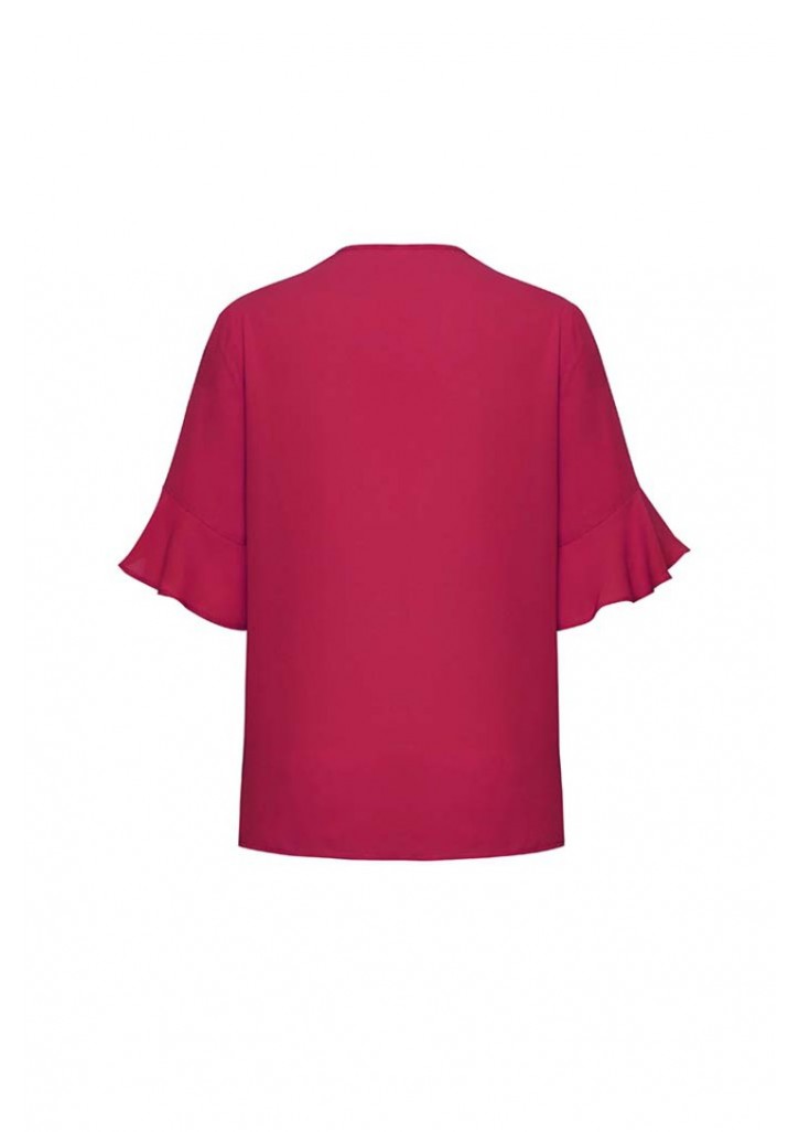 Womens Aria Fluted Sleeve Blouse