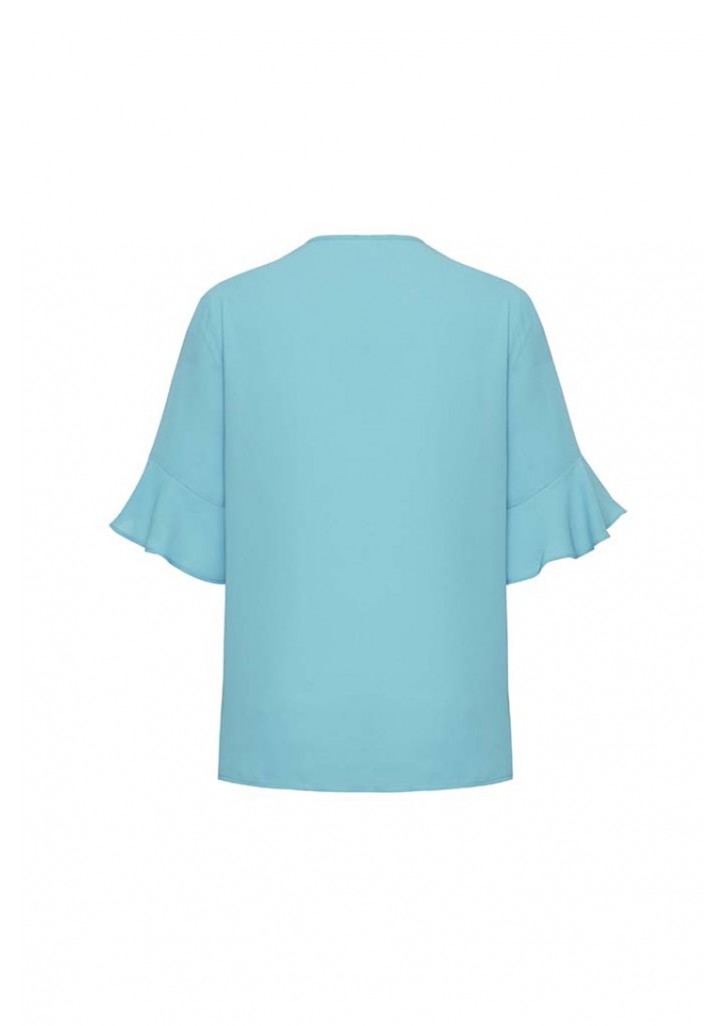 Womens Aria Fluted Sleeve Blouse