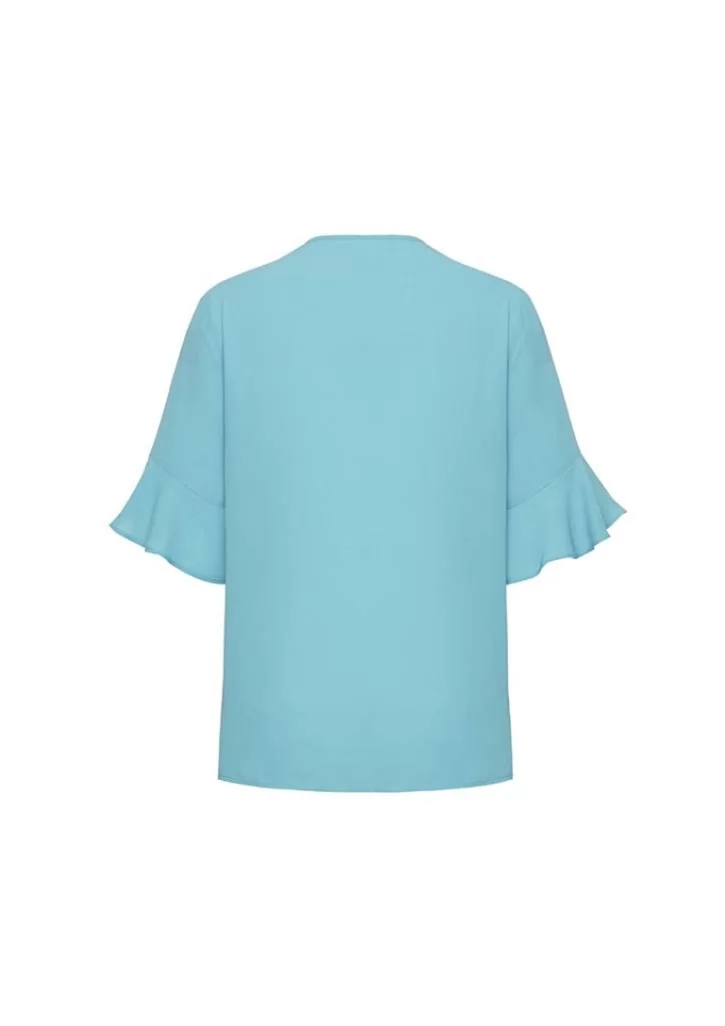 Womens Aria Fluted Sleeve Blouse