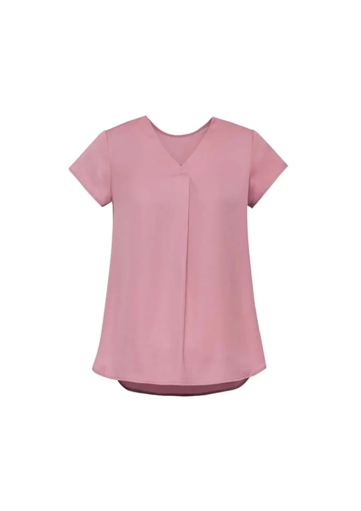 Womens Kayla V-Neck Pleat Blouse Womens Kayla V-Neck Pleat Blouse