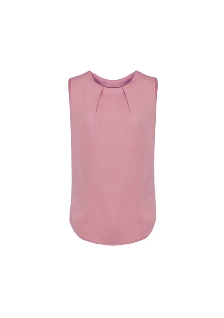 Womens Estelle Sleeveless Pleat Detail Blouse Womens Estelle Sleeveless Pleat Detail Blouse