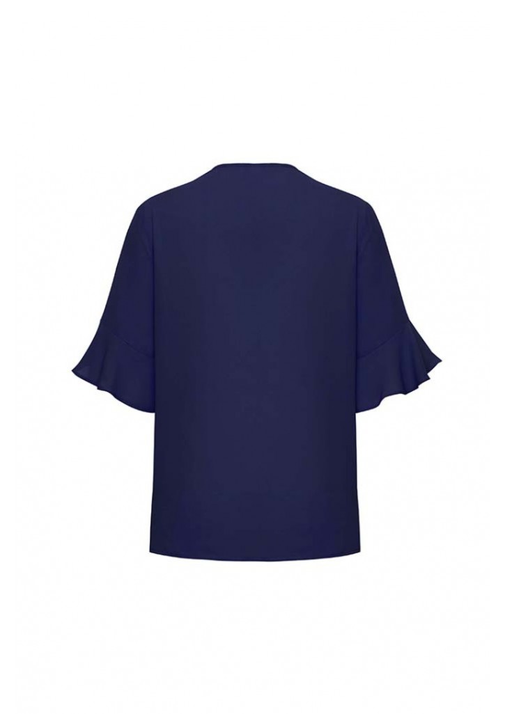 Womens Aria Fluted Sleeve Blouse