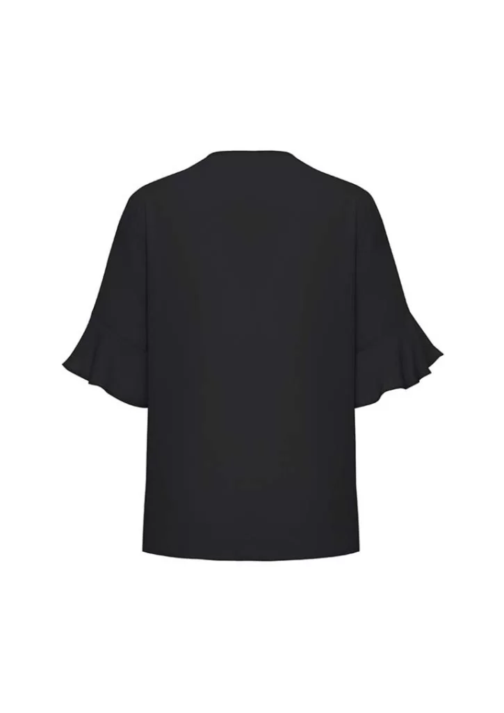 Womens Aria Fluted Sleeve Blouse