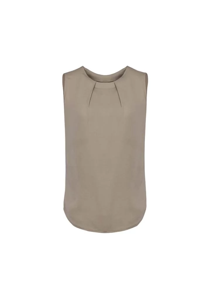 Womens Estelle Sleeveless Pleat Detail Blouse Womens Estelle Sleeveless Pleat Detail Blouse