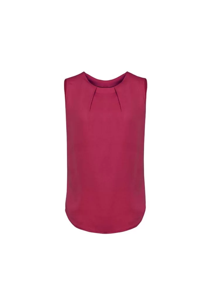 Womens Estelle Sleeveless Pleat Detail Blouse Womens Estelle Sleeveless Pleat Detail Blouse