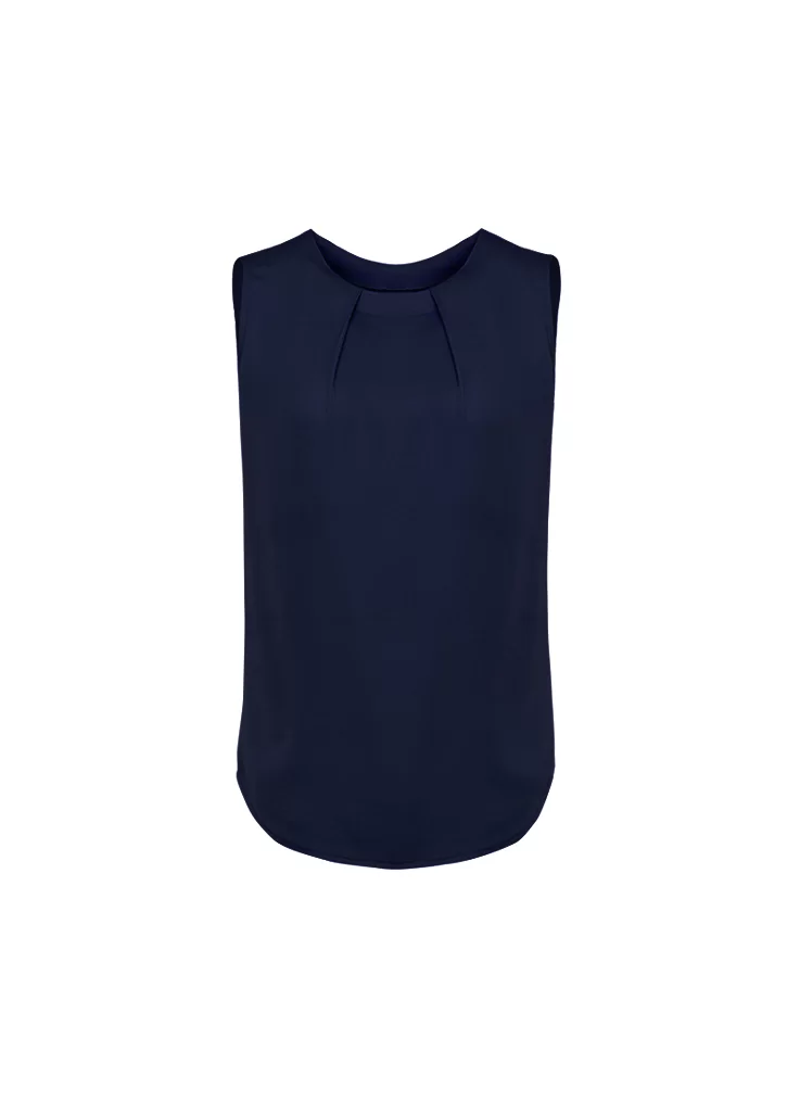 Womens Estelle Sleeveless Pleat Detail Blouse Womens Estelle Sleeveless Pleat Detail Blouse