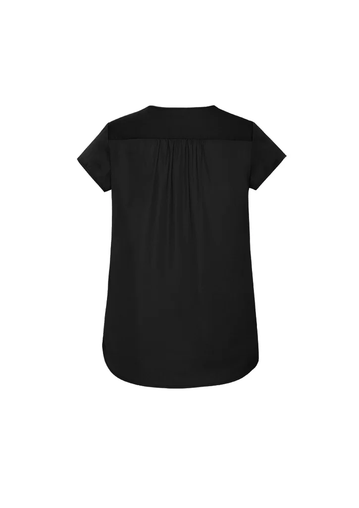 Womens Kayla V-Neck Pleat Blouse Womens Kayla V-Neck Pleat Blouse