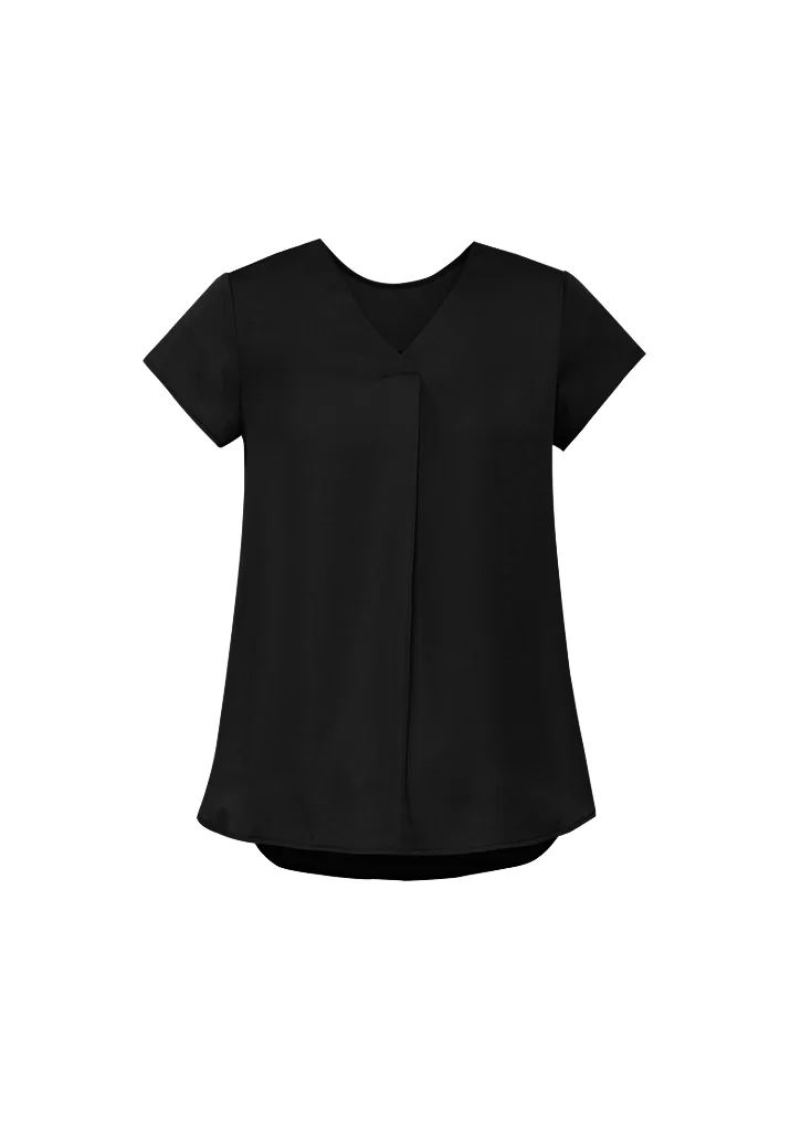 Womens Kayla V-Neck Pleat Blouse Womens Kayla V-Neck Pleat Blouse