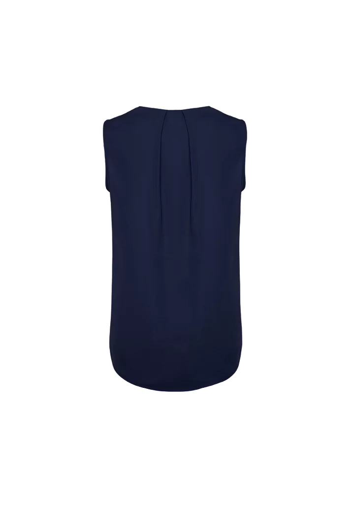 Womens Estelle Sleeveless Pleat Detail Blouse Womens Estelle Sleeveless Pleat Detail Blouse