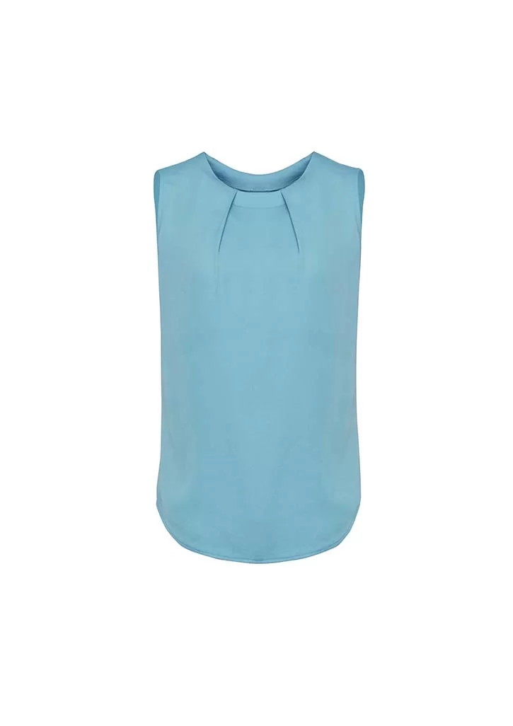Womens Estelle Sleeveless Pleat Detail Blouse Womens Estelle Sleeveless Pleat Detail Blouse