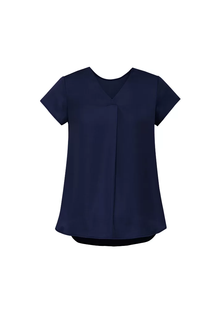 Womens Kayla V-Neck Pleat Blouse Womens Kayla V-Neck Pleat Blouse