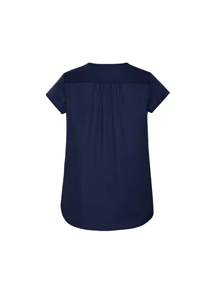 Womens Kayla V-Neck Pleat Blouse Womens Kayla V-Neck Pleat Blouse