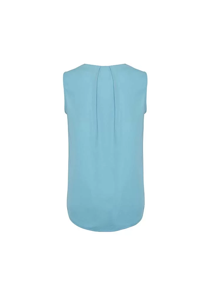 Womens Estelle Sleeveless Pleat Detail Blouse Womens Estelle Sleeveless Pleat Detail Blouse