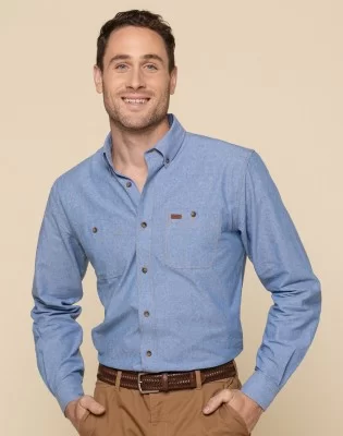 5045LN INDUSTRIAL CHAMBRAY LONG SLEEVE SHIRT