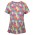 Ladies Scrub Top Printed - Cat