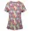 Ladies Scrub Top Printed - Cat