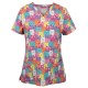 Ladies Scrub Top Printed