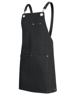Brass Eyelet Canvas Apron with PU Strap