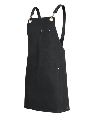 Brass Eyelet Canvas Apron with PU Strap