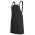 Brass Eyelet Canvas Apron with PU Strap - Black