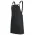 Brass Eyelet Canvas Apron with PU Strap - Black