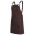 Brass Eyelet Canvas Apron with PU Strap - Chocolate