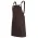 Brass Eyelet Canvas Apron with PU Strap - Chocolate
