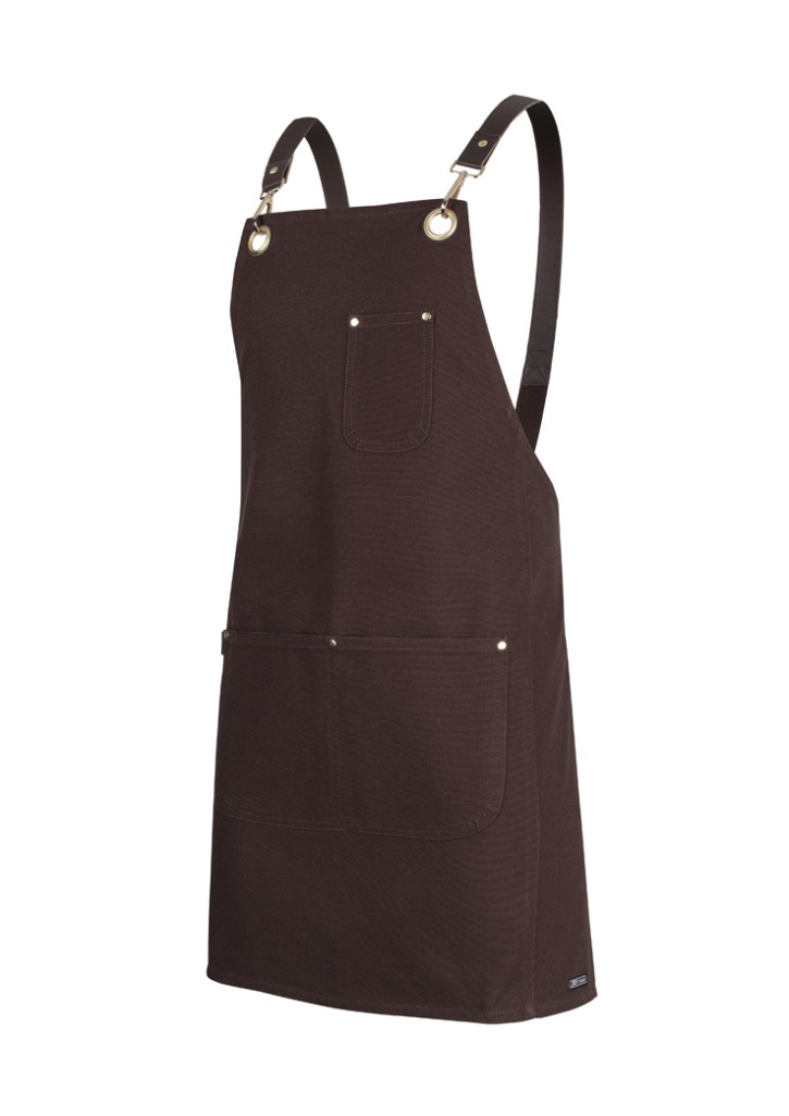 Brass Eyelet Canvas Apron with PU Strap
