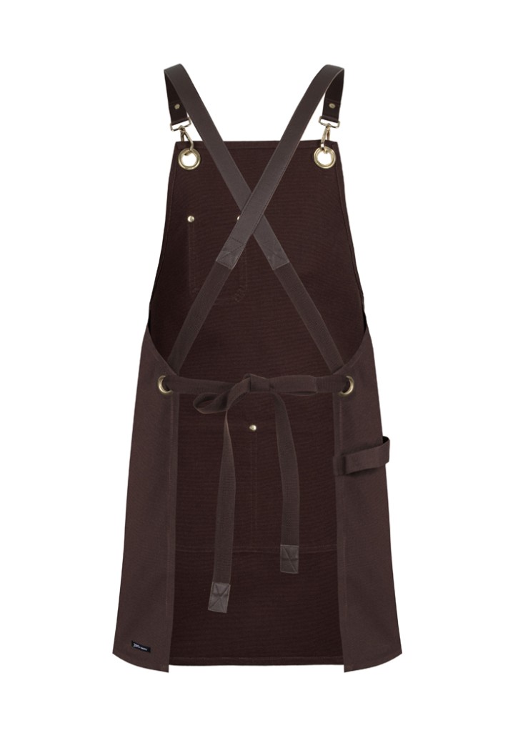 Brass Eyelet Canvas Apron with PU Strap