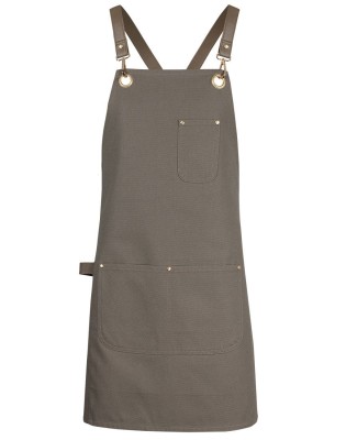 Brass Eyelet Canvas Apron with PU Strap
