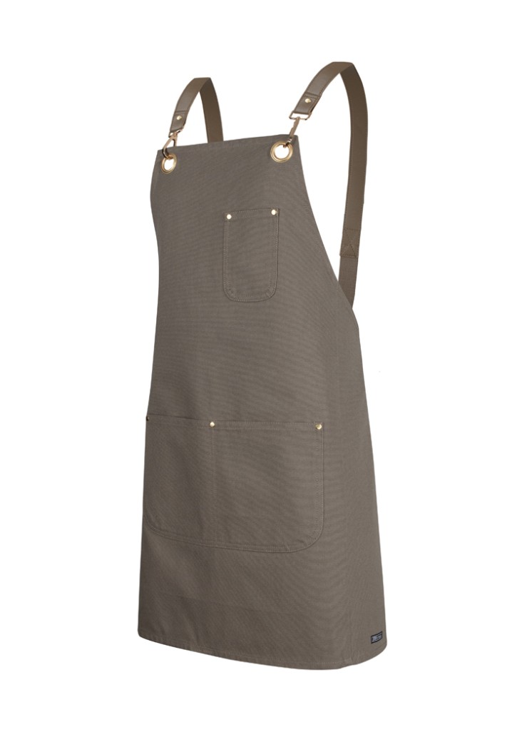 Brass Eyelet Canvas Apron with PU Strap