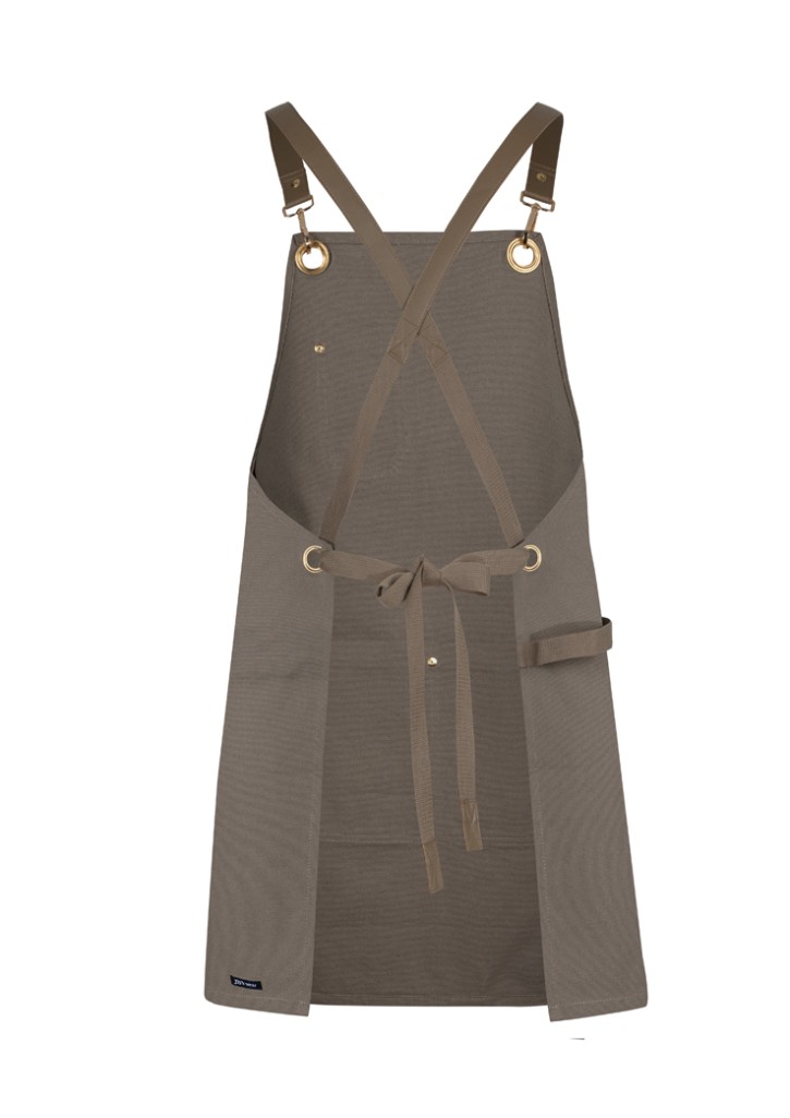 Brass Eyelet Canvas Apron with PU Strap