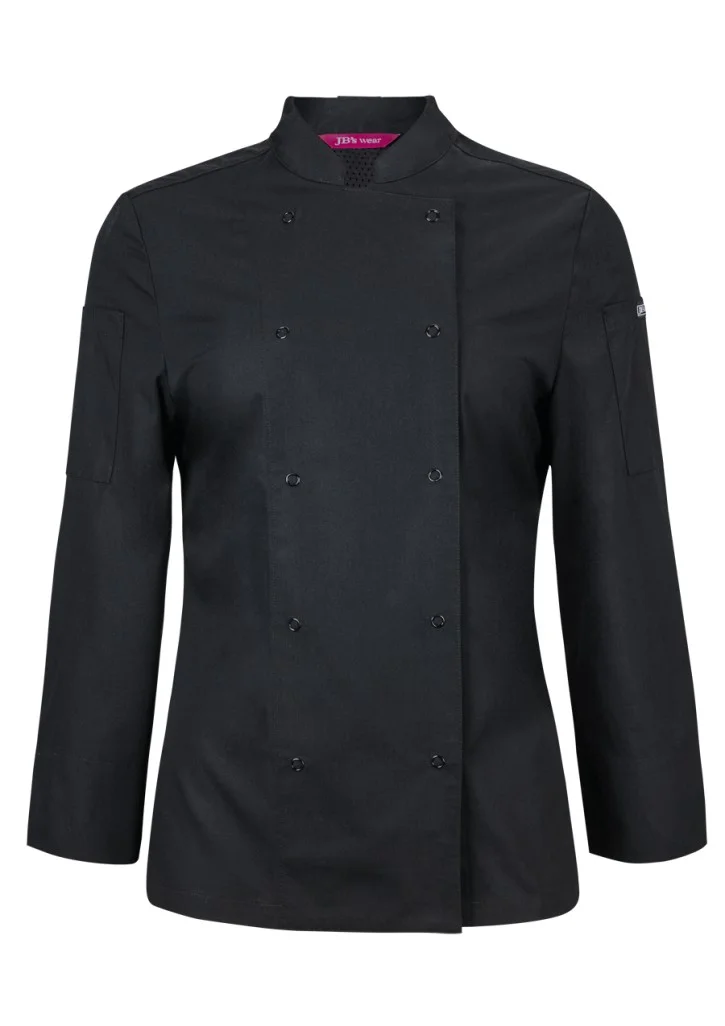 Ladies Long Sleeve Snap Button Chefs Jacket Ladies Long Sleeve Snap Button Chefs Jacket