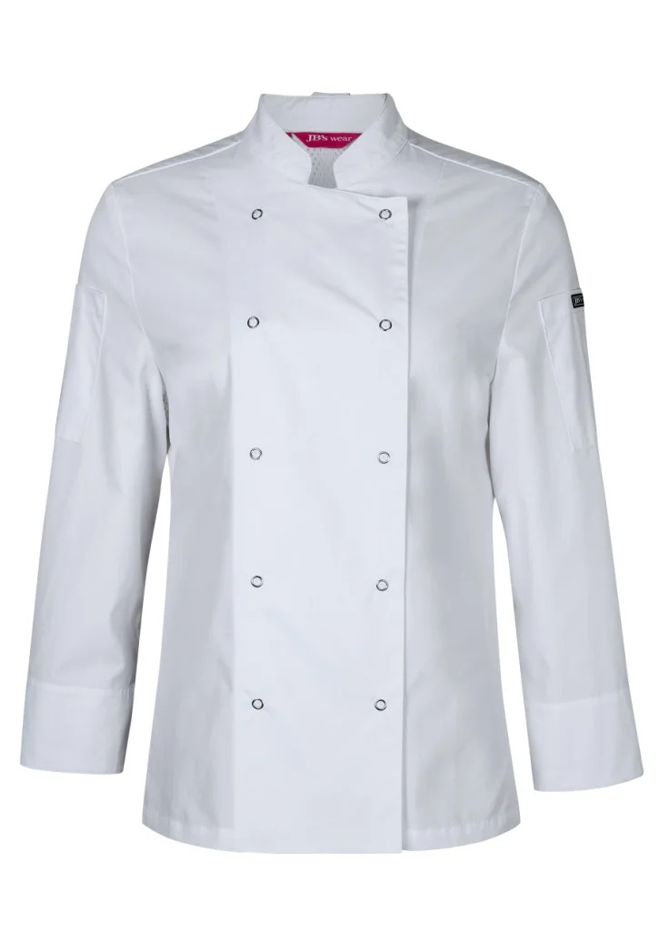 Ladies Long Sleeve Snap Button Chefs Jacket Ladies Long Sleeve Snap Button Chefs Jacket