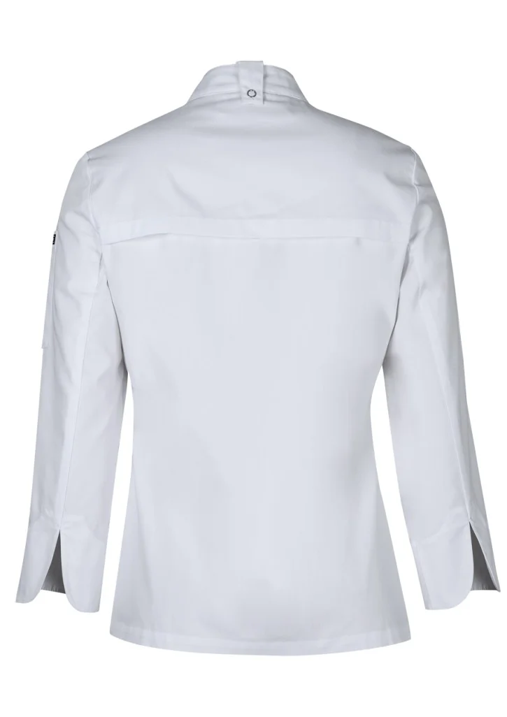 Ladies Long Sleeve Snap Button Chefs Jacket Ladies Long Sleeve Snap Button Chefs Jacket