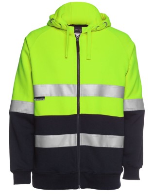 Hi Vis Full Zip Day + Night Fleecy hoodie 