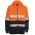Hi Vis Full Zip Day + Night Fleecy hoodie  - Orange/Navy