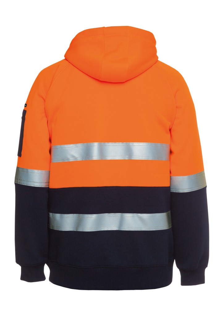 Hi Vis Full Zip Day + Night Fleecy hoodie 