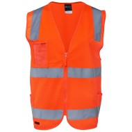 Hi Vis Orange (D+N) Zip Safety Vest