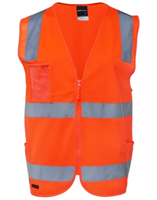 Hi Vis Orange (D+N) Zip Safety Vest