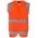 Hi Vis Orange (D+N) Zip Safety Vest - Orange