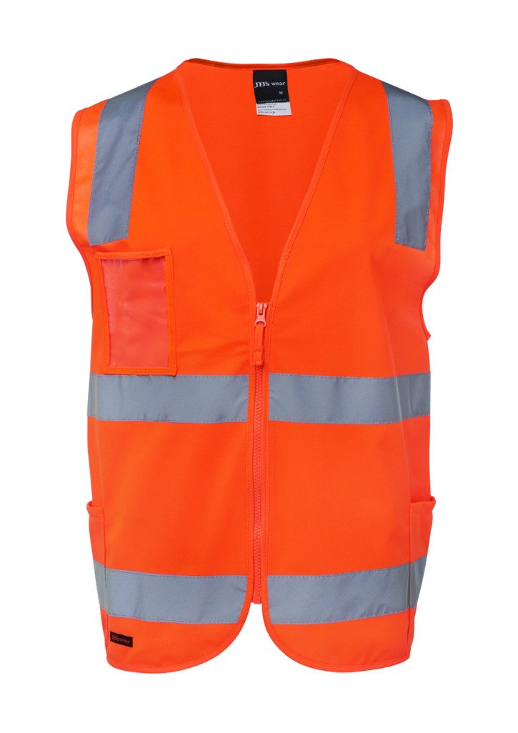 Hi Vis Orange (D+N) Zip Safety Vest