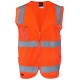 Hi Vis Orange (D+N) Zip Safety Vest
