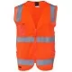 Hi Vis Orange (D+N) Zip Safety Vest