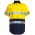 JB's Hi Vis S/S (D+N) 190G Work Shirt - Yellow/Navy