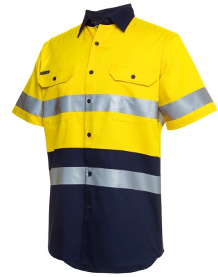 JB's Hi Vis S/S (D+N) 190G Work Shirt