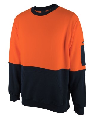 JB's Hi Vis 310 Cotton Crew Neck Fleece