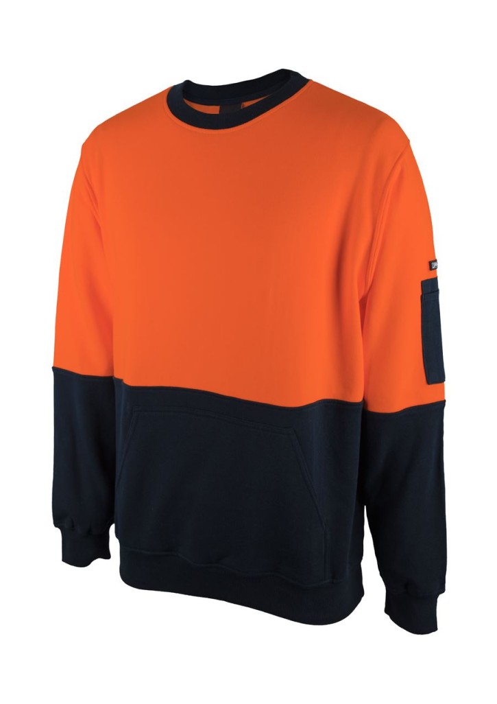 JB's Hi Vis 310 Cotton Crew Neck Fleece