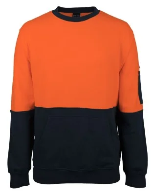 JB's Hi Vis 310 Cotton Crew Neck Fleece
